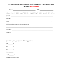 CSCI-235 Homework 3: Set Theory