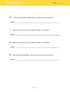 High School Statistics Review Worksheet