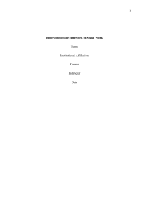 Biopsychosocial Framework in Social Work