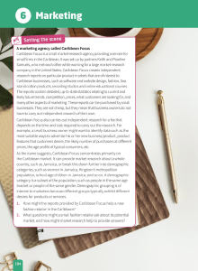 Marketing Chapter 6: Caribbean Focus Case Study