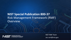 NIST SP 800-37 RMF Overview: Risk Management Framework