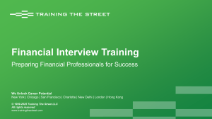 Financial Interview Training: Preparing Professionals for Success