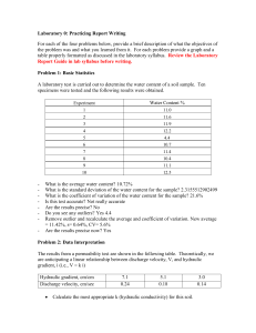 Laboratory 0: Practicing Report Writing - Soil Tests