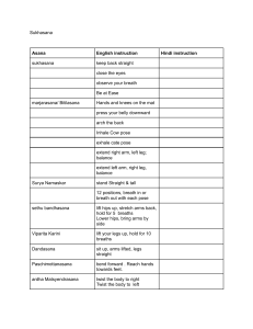 Basic Yoga Asanas Instructions Guide