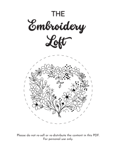 Embroidery Pattern: Floral Wreath Stitch Guide