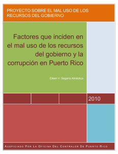 Factores de Corrupci&oacute;n en Puerto Rico: Un An&aacute;lisis Econ&oacute;m&eacute;trico