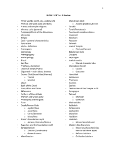 RLGN 1324 Test 1 Review: Religious Studies Topics