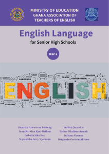 English Language Textbook for Senior High School Year 2 Ghana