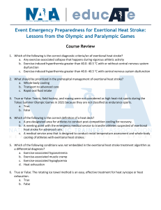 Exertional Heat Stroke Course Review: Olympic Lessons