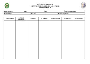 Far Eastern University Nursing Care Plan Template