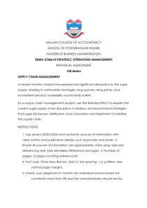 Malawi Sugar Supply Chain Disruptions: Bullwhip Effect Analysis