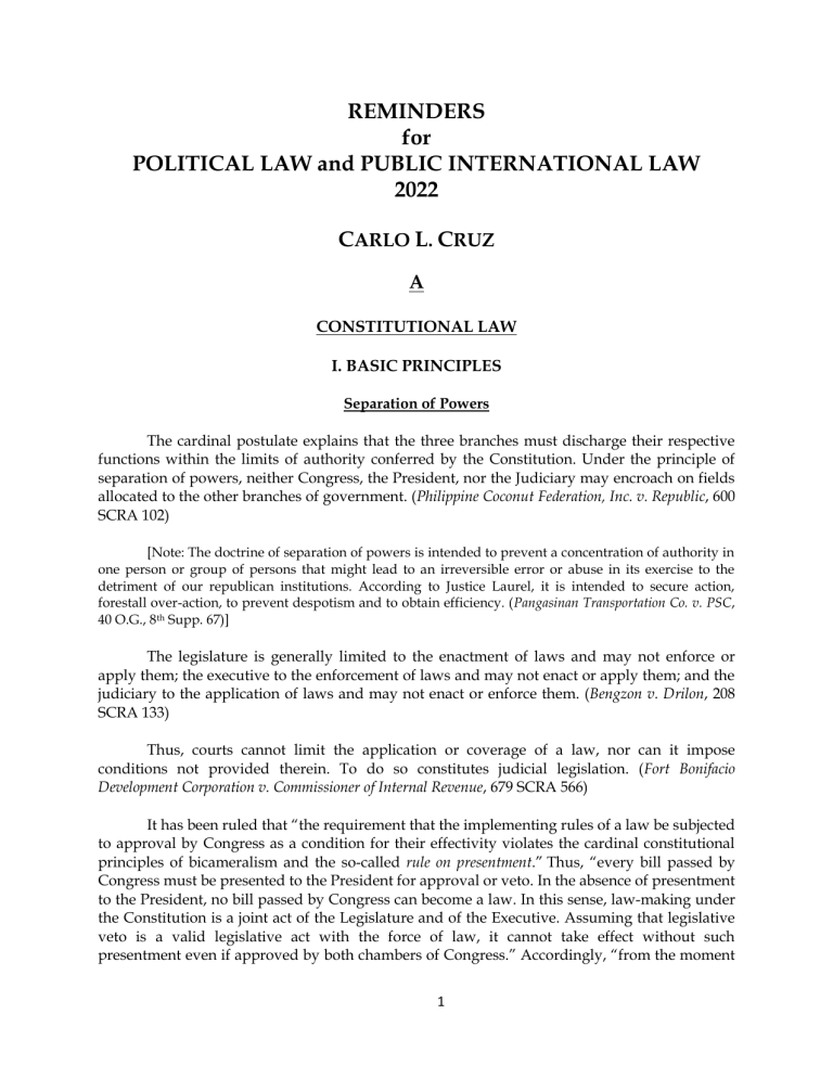Constitutional Law Basics: Separation of Powers & Principles