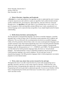 Flowchart, Algorithm, and Pseudocode: Basics and History