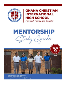 Ghana Christian International High School Year 9 Mentorship Study Guide