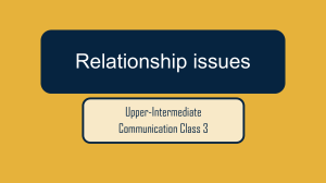 Relationship Issues: Communication Class 3 Vocabulary