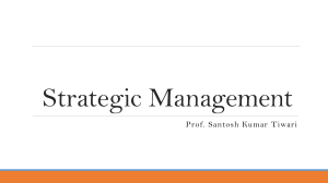 Strategic Management Textbook by Prof. Santosh Kumar Tiwari
