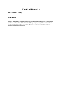 Electrical Networks: Academic Study
