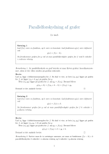 Parallelforskydning af grafer i matematik: Definitioner og beviser