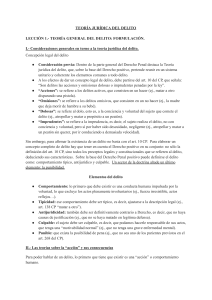 Teor&iacute;a Jur&iacute;dica del Delito: Lecci&oacute;n 1 - Formulaci&oacute;n General