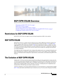 BGP EVPN VXLAN Overview - Cisco Catalyst 9000