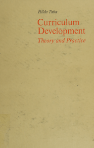 Curriculum Development: Theory and Practice by Hilda Taba