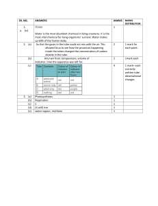 Biology Worksheet: Photosynthesis & Respiration