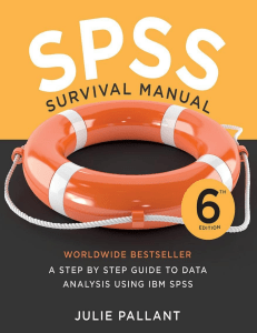 SPSS Survival Manual: Step-by-Step IBM SPSS Data Analysis Guide