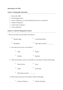 SME Cash Flow Management Questionnaire