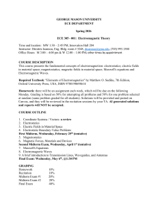 ECE 305 Electromagnetic Theory Syllabus - GMU Spring 2026
