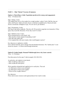 Mini Market Exercise & Competition Lesson Plan