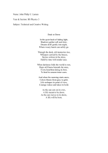 Dusk to Dawn Poem - John Philip U. Laman