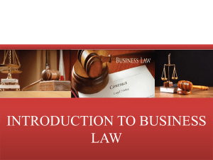 Introduction to Business Law: Basics & Legal Framework