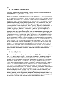 Equity Deals & Directors' Duties Under Companies Act 2006