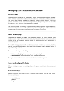 Dredging: An Educational Overview