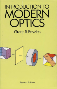 Introduction to Modern Optics by Grant R. Fowles