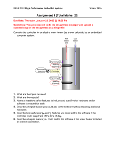 EELE 3312 Assignment 1: Embedded Systems Controller
