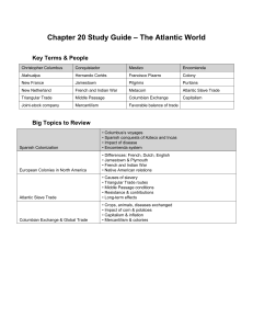 Chapter 20 Study Guide: The Atlantic World