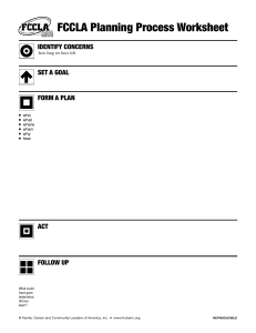 FCCLA Planning Process Worksheet