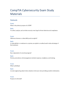 CompTIA Cybersecurity Exam Study Materials