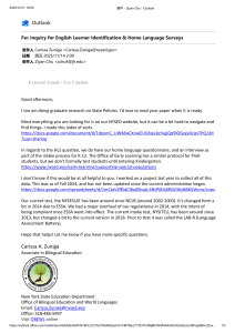 NYSED English Learner Identification & Home Language Surveys