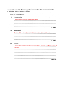 Atomic Structure Worksheet: Definitions & Isotopes