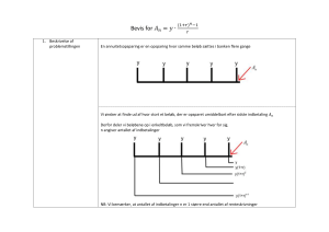 Bevis for annuitetsopsparingsformlen: An = y&middot;((1+r)^n-1)/r
