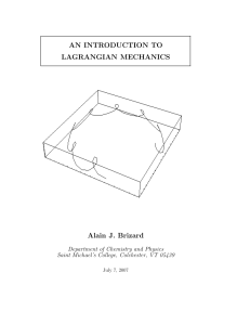 Introduction to Lagrangian Mechanics Textbook