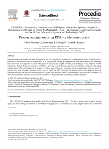 Process Automation using RPA: A Literature Review