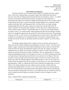 Electrostatics Lab Summary: Faraday Pail Experiments