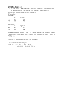 Naive Bayes Classification Exam Problem