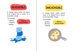 Reversible and Irreversible Changes