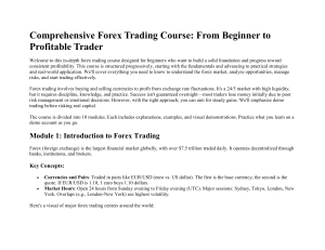 Comprehensive Forex Trading Course: Beginner to Profitable Trader