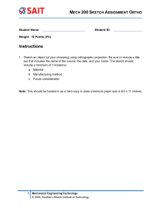 MECH 200 Orthographic Sketch Assignment