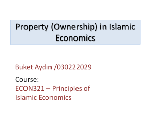 Property Ownership in Islamic Economics